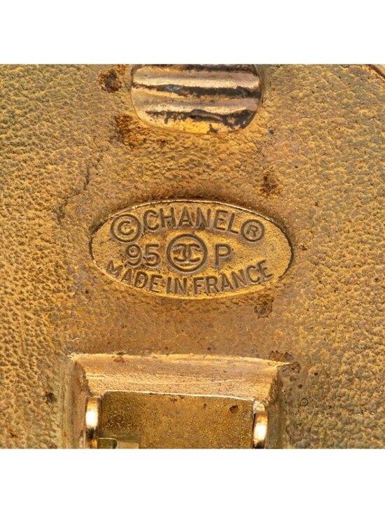 Vintage Chanel 24K Gold Plated Large CC Quilted Pendant Necklace Chanel Vintage CC Logo Gold Plated